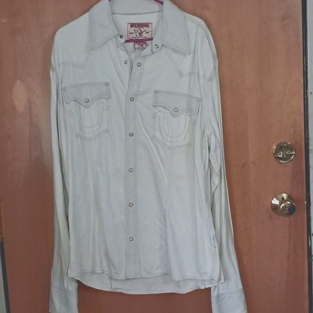 Men's true religion denim jacket size xxxl